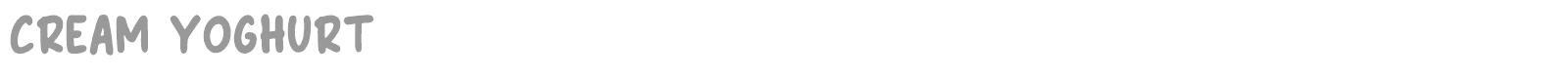 Cream Yoghurt font preview